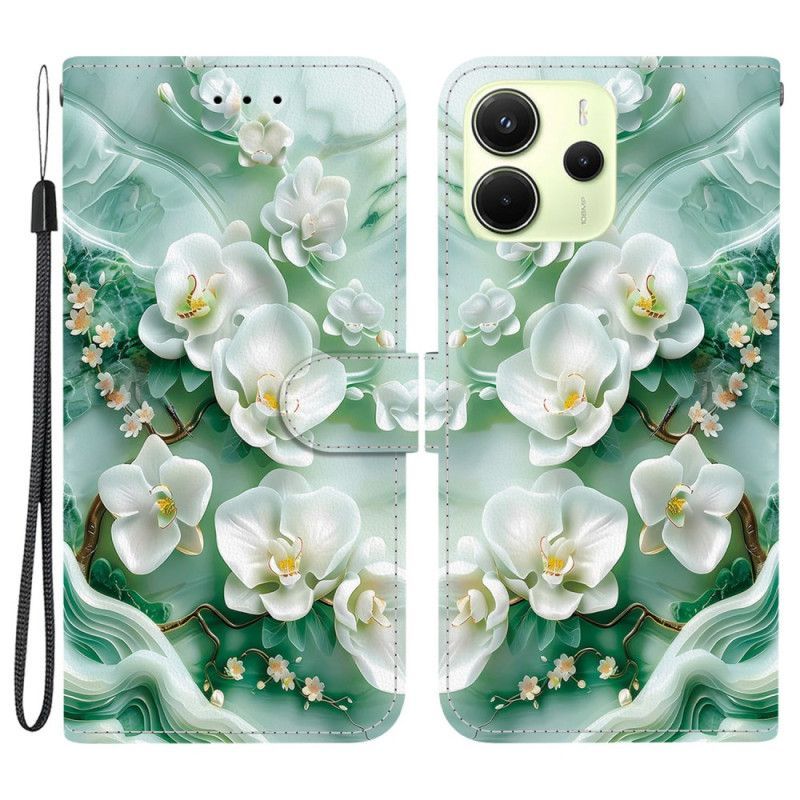 Housse Xiaomi Redmi Note 14 4G Fleurs de Jade