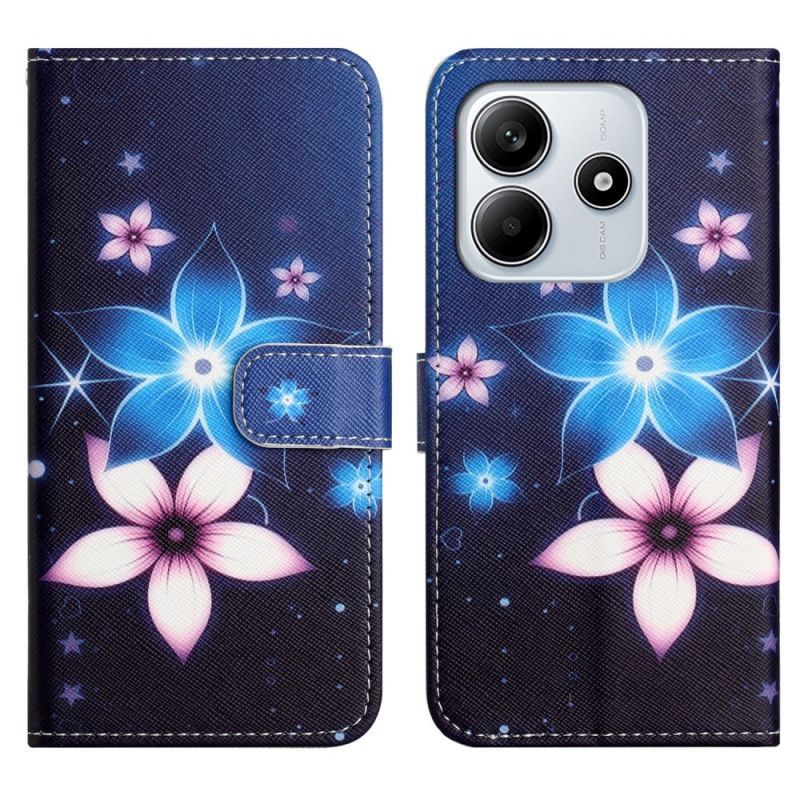Housse Xiaomi Redmi Note 14 4G Fleurs Lunaires
