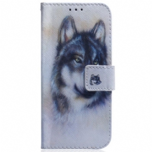 Housse Xiaomi Redmi Note 14 4G Loup Aquarelle