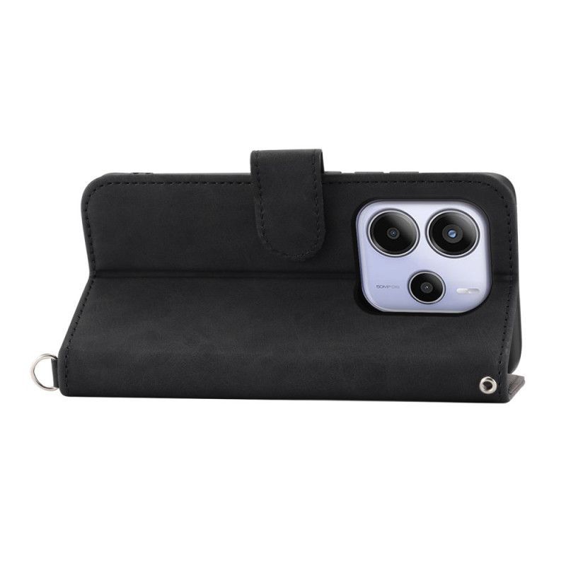 Housse Xiaomi Redmi Note 14 4G Motif Floral et Sangles