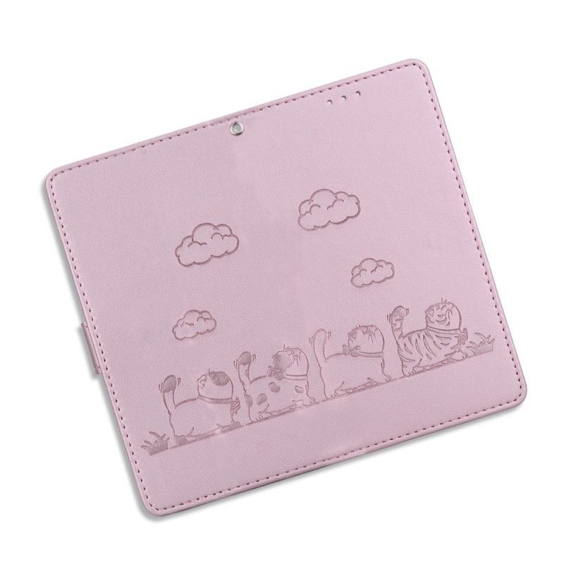 Housse Xiaomi Redmi Note 14 4G Scène de Chats à Lanière