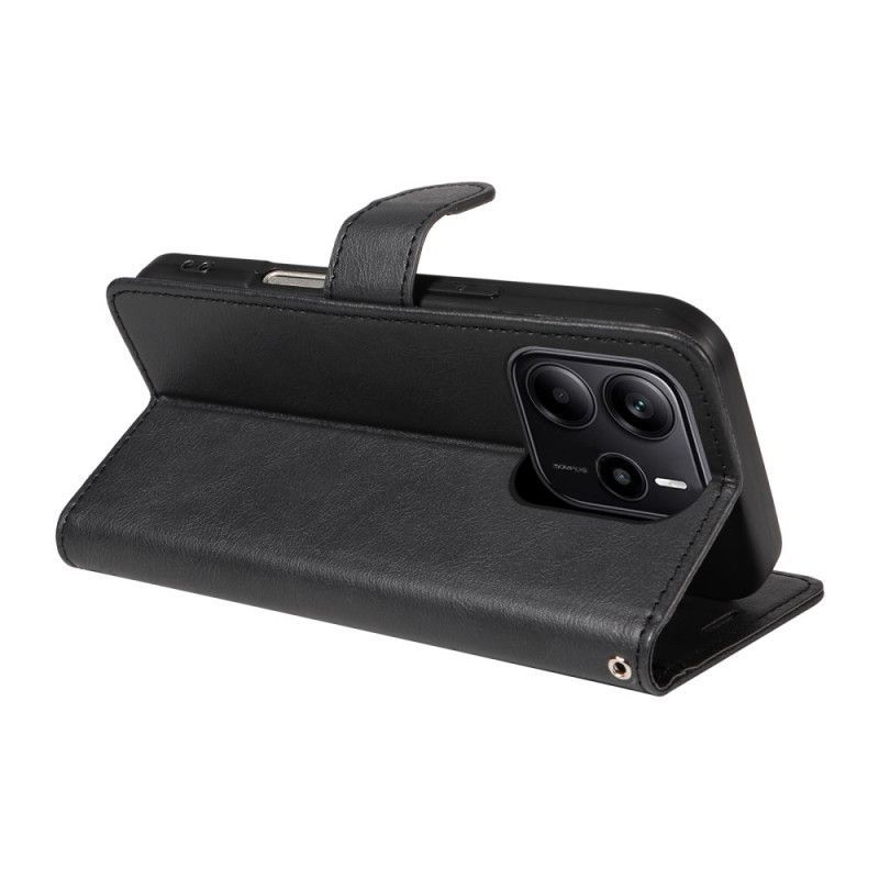 Housse Xiaomi Redmi Note 14 4G Simili Cuir Uni à Lanière