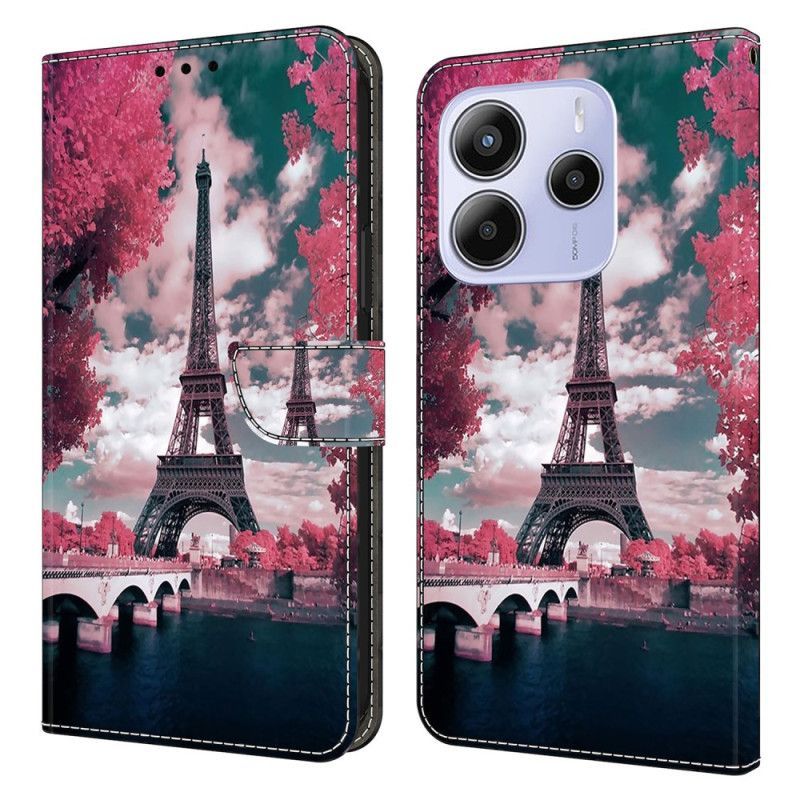 Housse Xiaomi Redmi Note 14 4G Tour Eiffel Floral