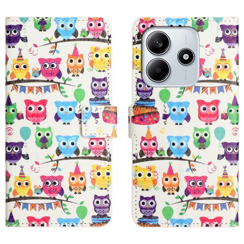 Housse Xiaomi Redmi Note 14 4G Tribu de Hiboux