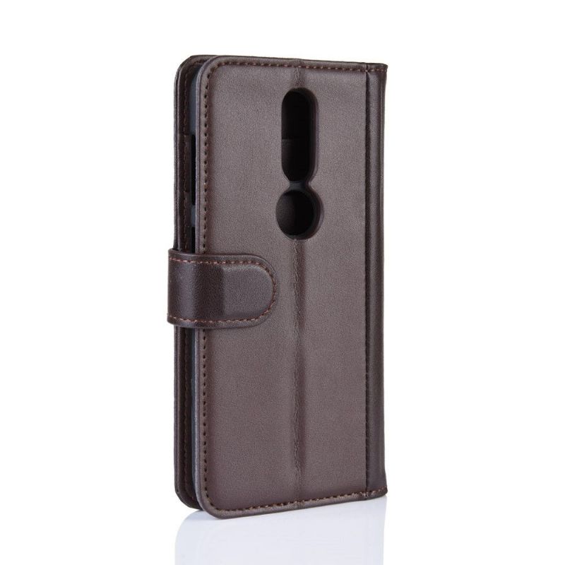 Nokia 4.2 - Étui portefeuille cuir premium - Marron