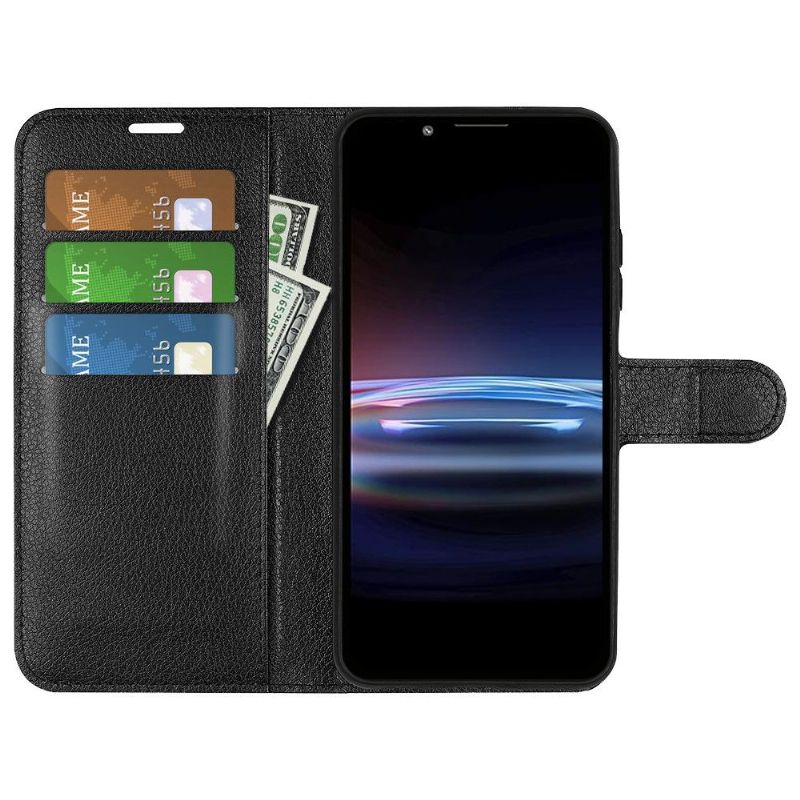 Housse portefeuille style cuir pour Sony Xperia Pro-I