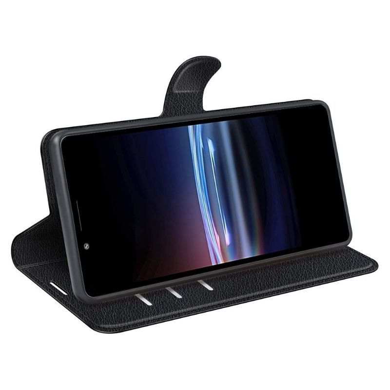 Housse portefeuille style cuir pour Sony Xperia Pro-I