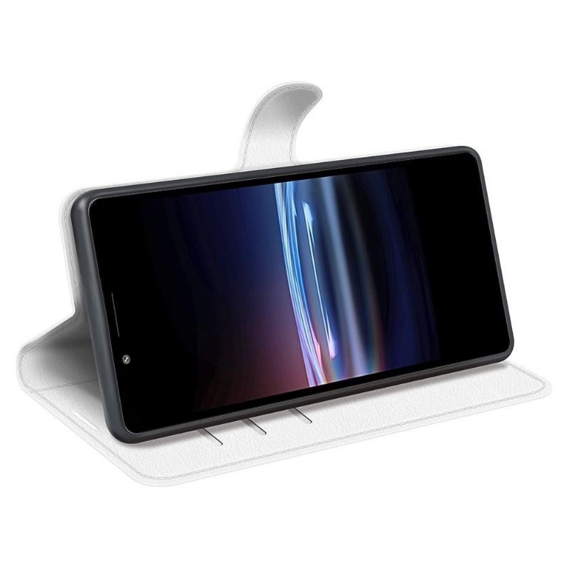 Housse portefeuille style cuir pour Sony Xperia Pro-I
