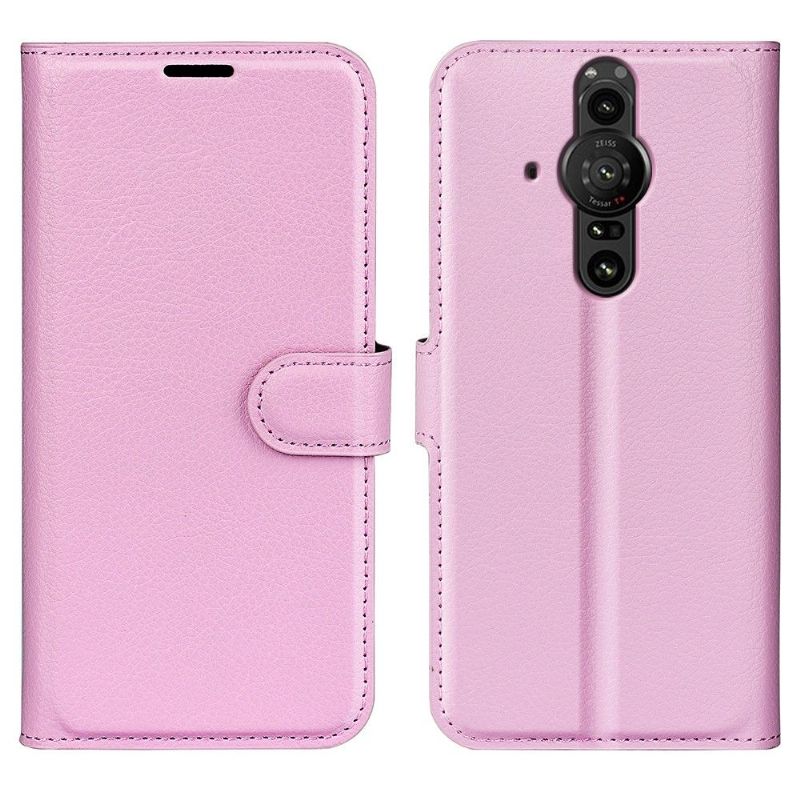 Housse portefeuille style cuir pour Sony Xperia Pro-I