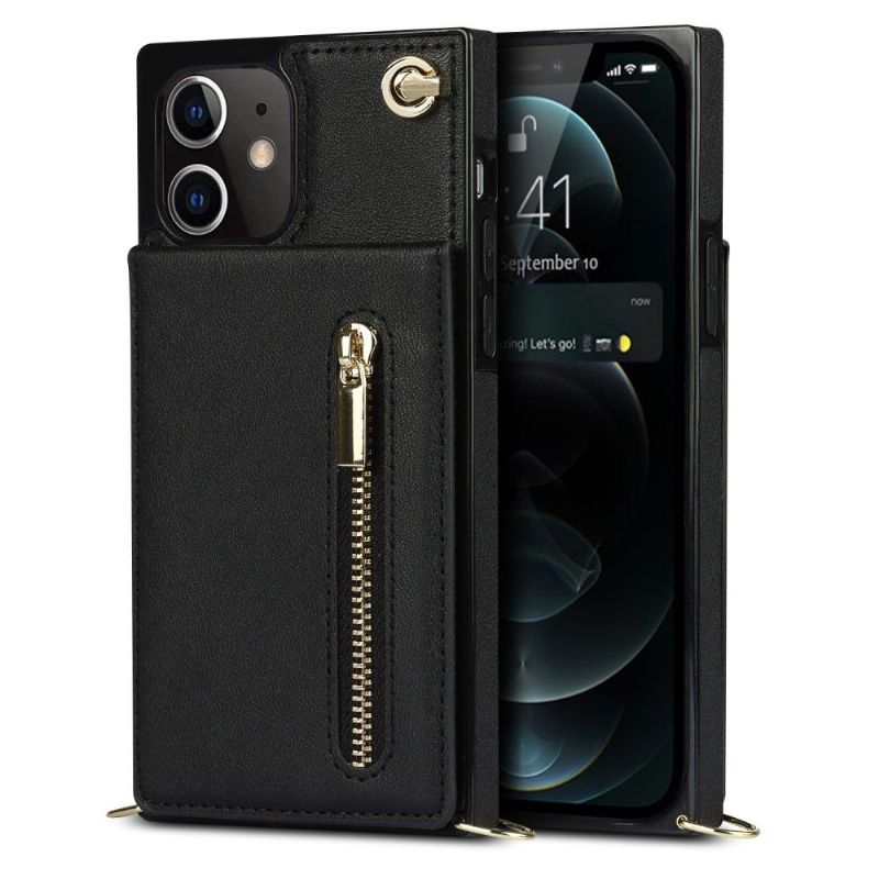 Coque iPhone 12 mini Porte-Cartes Business à cordon