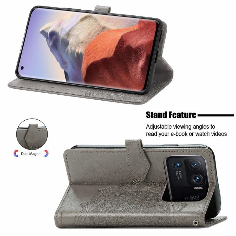 Housse Xiaomi Mi 11 Ultra Mandala relief en simili cuir