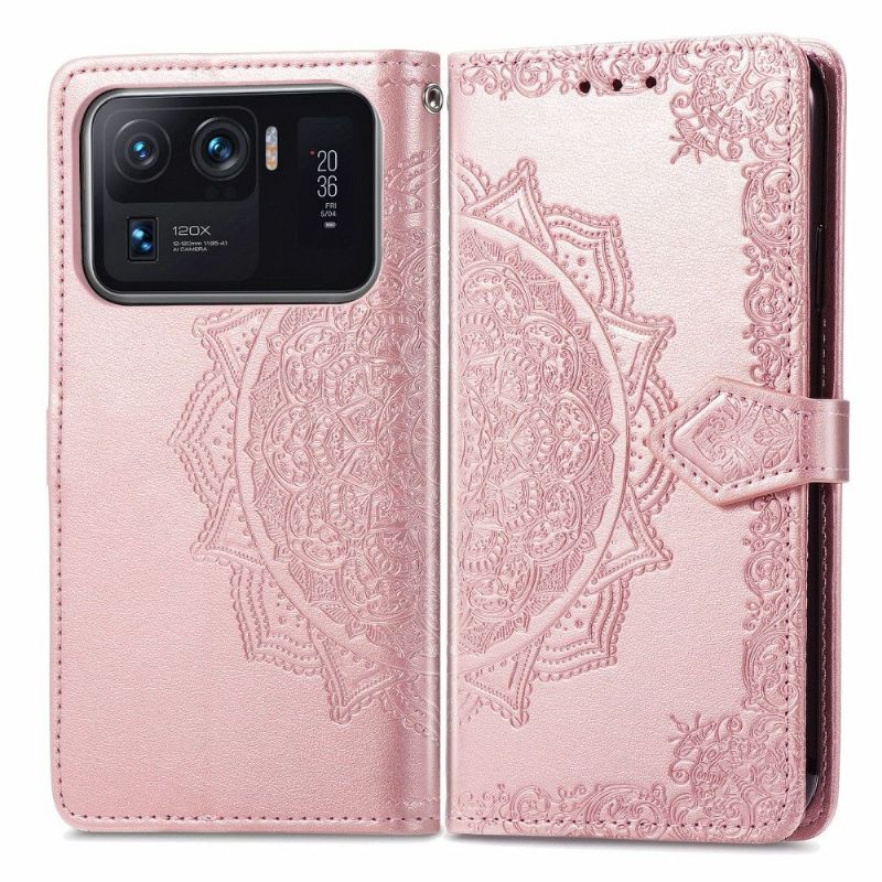 Housse Xiaomi Mi 11 Ultra Mandala relief en simili cuir