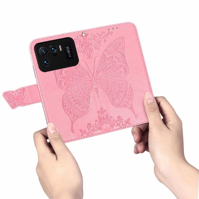 Housse Xiaomi Mi 11 Ultra Papillon Relief