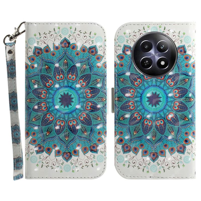Housse Realme 12 5G / 12X 5G Mandala Vert à Lanière