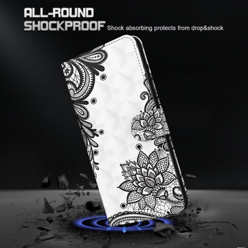 Housse Motorola Moto G71 5G fleurs dentelle