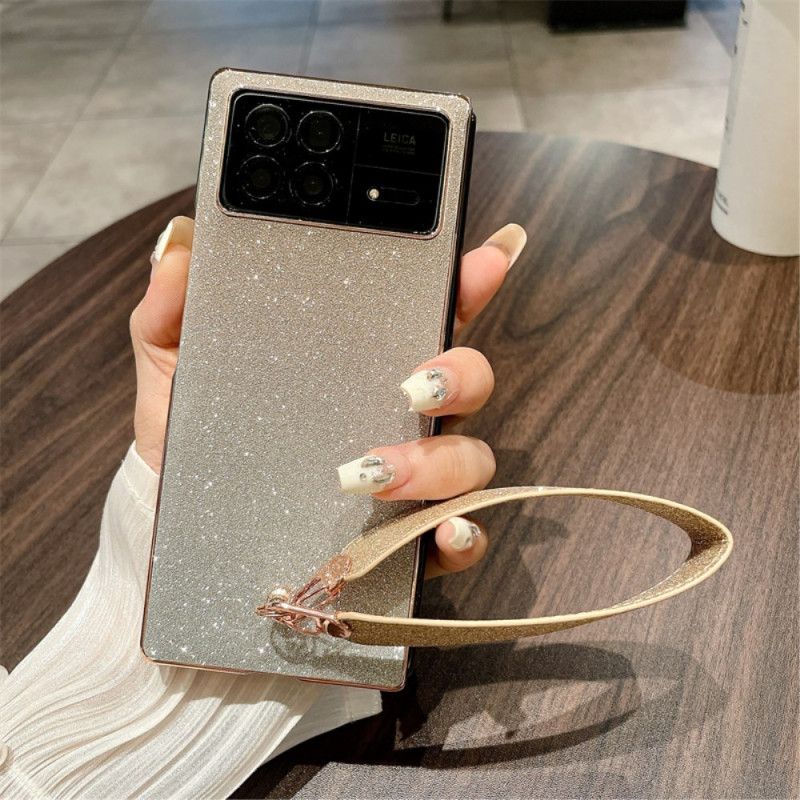 Coque Xiaomi Mix Fold 3 Paillettes à Lanière