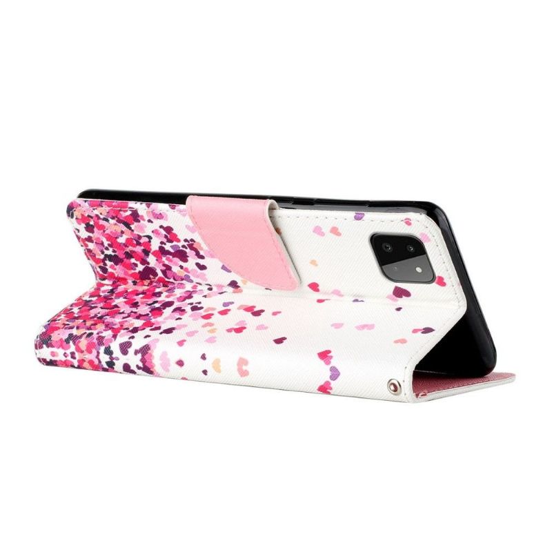 Étui Samsung Galaxy A22 5G motifs coeurs