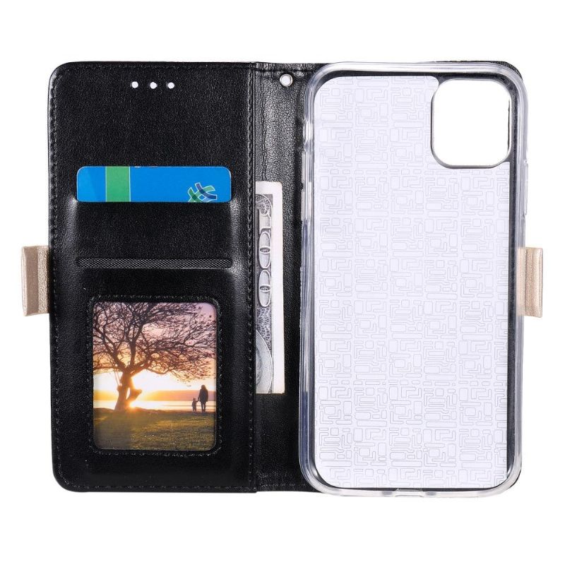 Housse Samsung Galaxy A22 5G Dentelle Fleur Effet Cuir