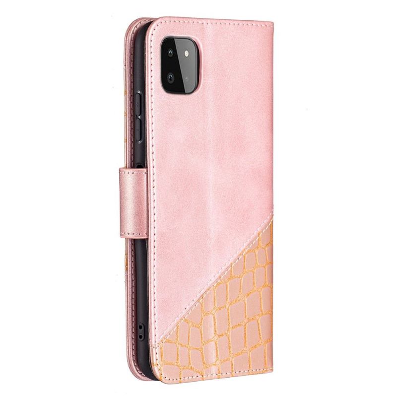 Housse Samsung Galaxy A22 5G Effet Cuir Aspect Croco
