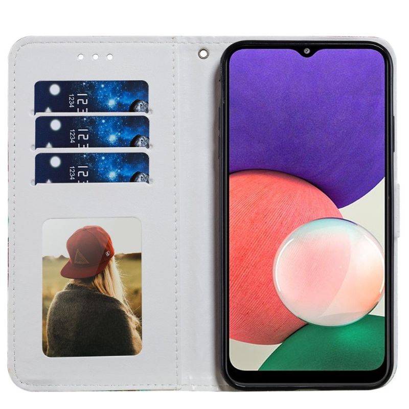 Housse Samsung Galaxy A22 5G Golden Butterfly