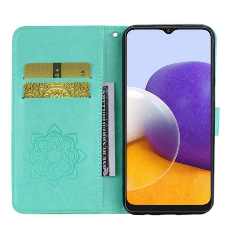 Housse Samsung Galaxy A22 5G Hibou en relief