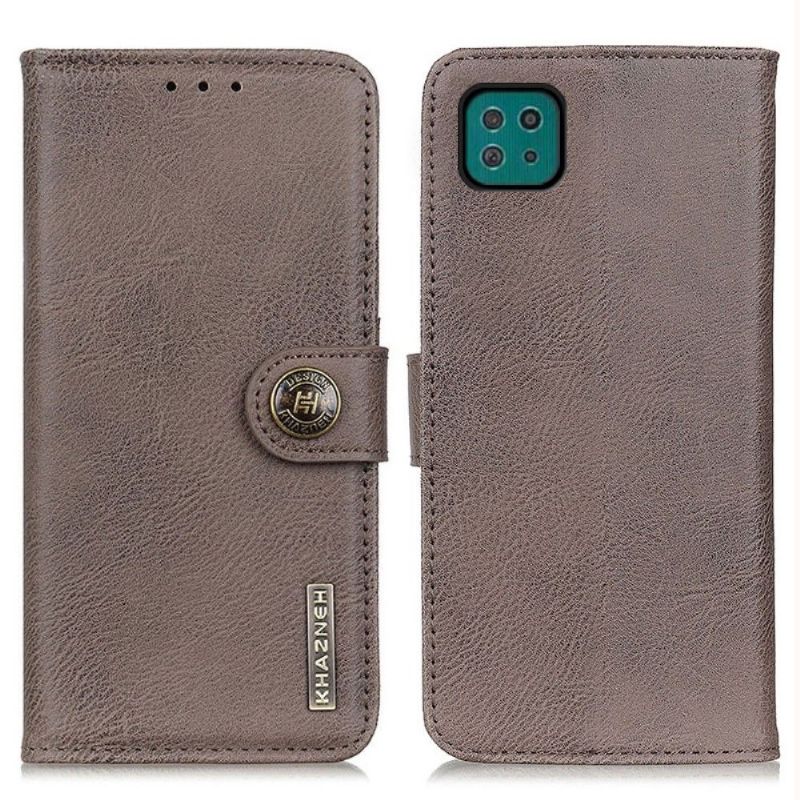 Housse Samsung Galaxy A22 5G KHAZNEH Effet Cuir Porte Cartes