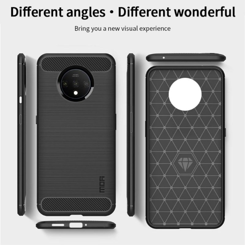 OnePlus 7T - Coque MOFI effet brossé - Noire