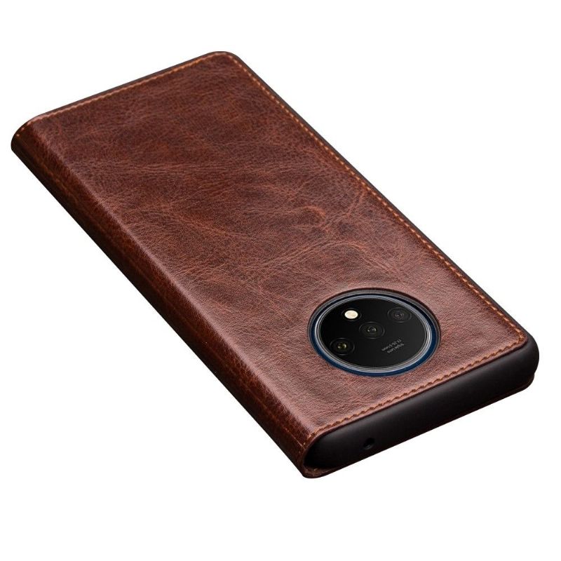 OnePlus 7T - Housse premium en cuir véritable - Marron