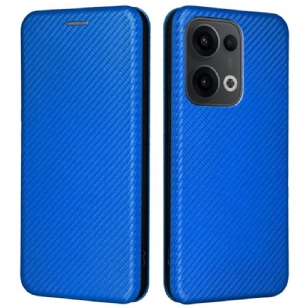 Flip Cover Oppo Reno 13 5G Fibre Carbone
