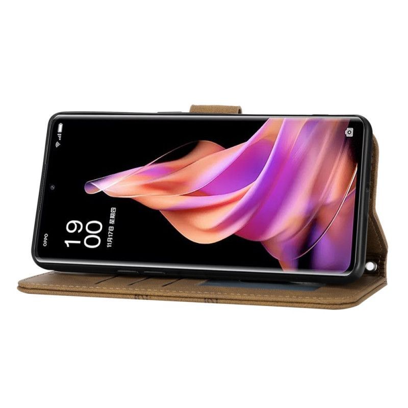 Housse Oppo Reno 13 5G Double Frise à Lanière