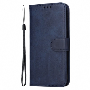 Housse Oppo Reno 13 5G Effet Cuir Uni à Lanière