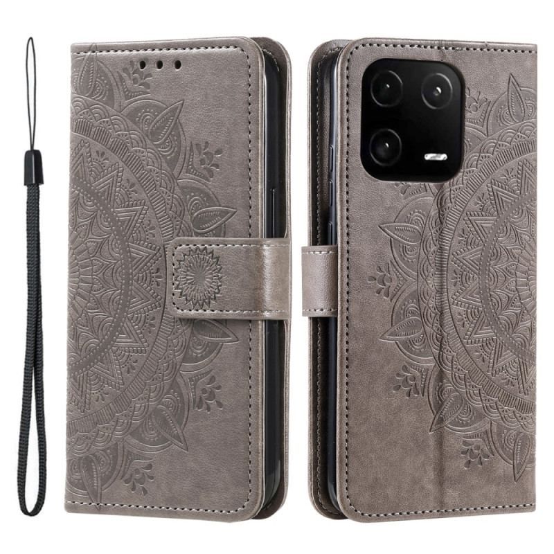 Housse Xiaomi 13 Mandala Soleil avec Lanière