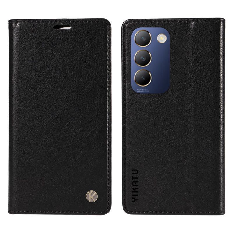 Flip Cover Vivo V40 SE 5G Style Vintage YIKATU