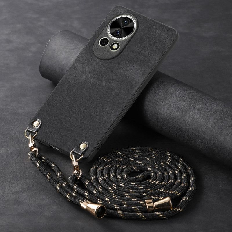 Coque à Cordon Huawei Nova 13 Simili Cuir Rétro