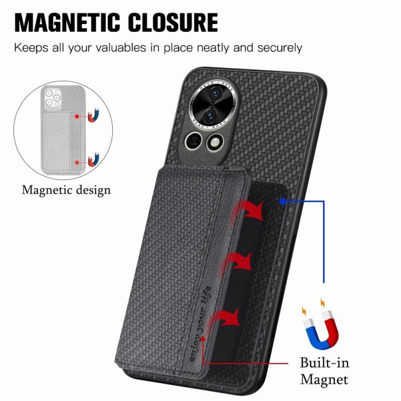 Coque Huawei Nova 13 Fibre Carbone Porte-Cartes