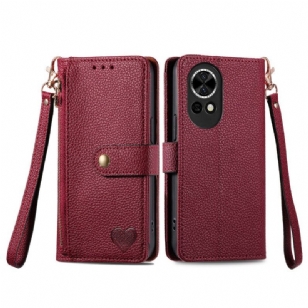 Housse Huawei Nova 13 Portefeuille RFID et Coeur