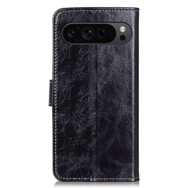 Housse Google Pixel 9 Pro XL de Simili Cuir Brillant