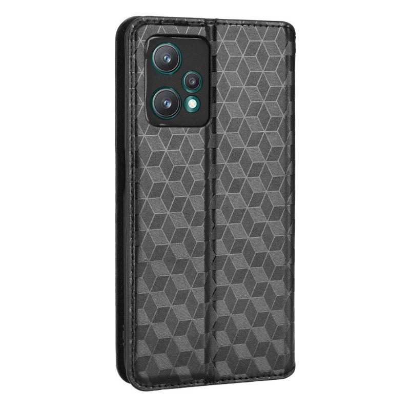 Housse Realme 9 Pro Plus flip cover design géométrie