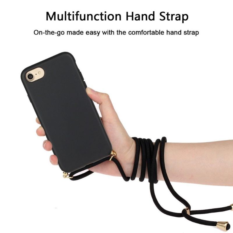 Coque iPhone SE 2022 / 2020 / 8 / 7 avec cordon bandoulière