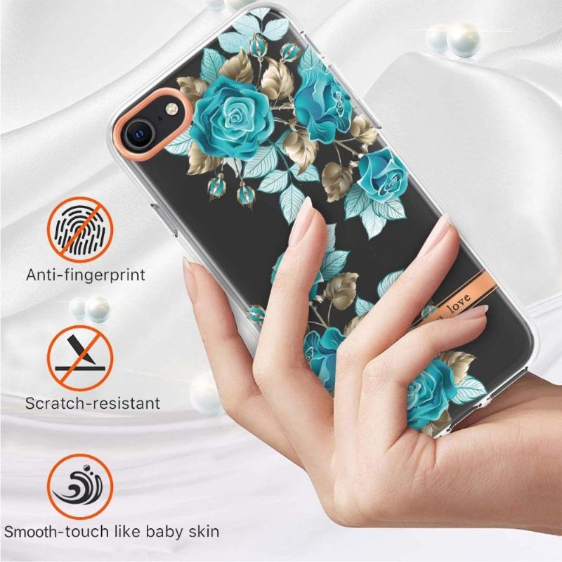 Coque iPhone SE 2022 / 2020 / 8 / 7 Rose bleue