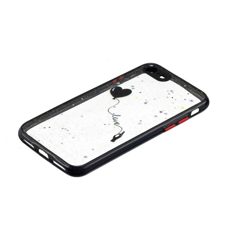 Coque iPhone SE 2022 / 2020 ballon coeur volant