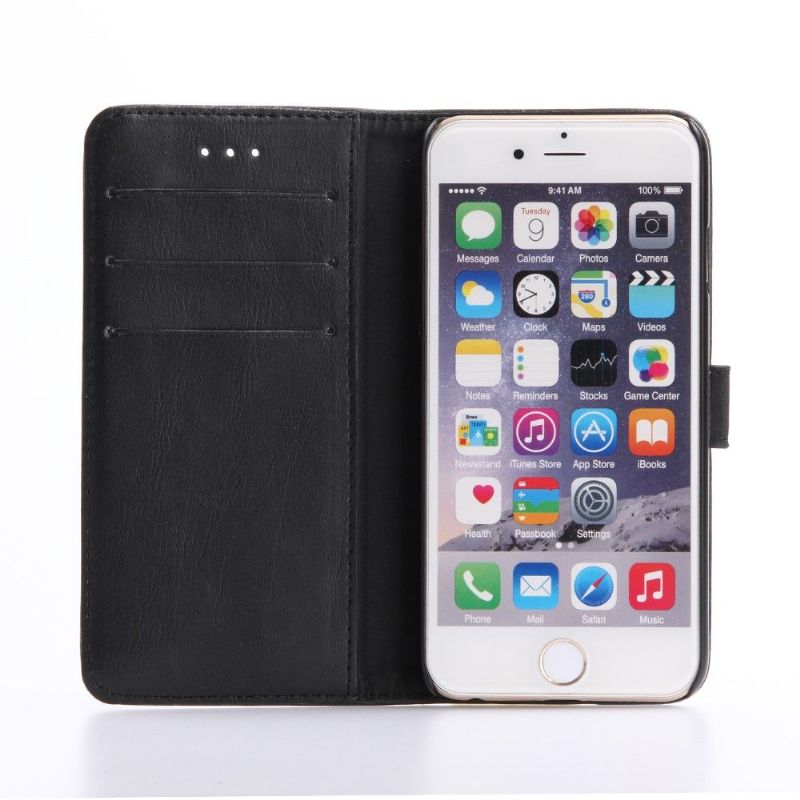 Étui à rabat iPhone SE 2022 / 2020 Effet Cuir Rétro