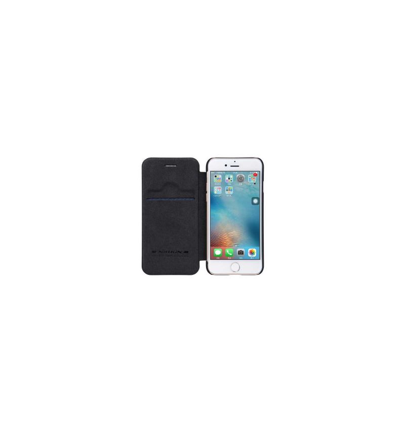 Housse iPhone SE 2022 / 2020 / 8 / 7 Qin Series NILLKIN simili cuir - Noir