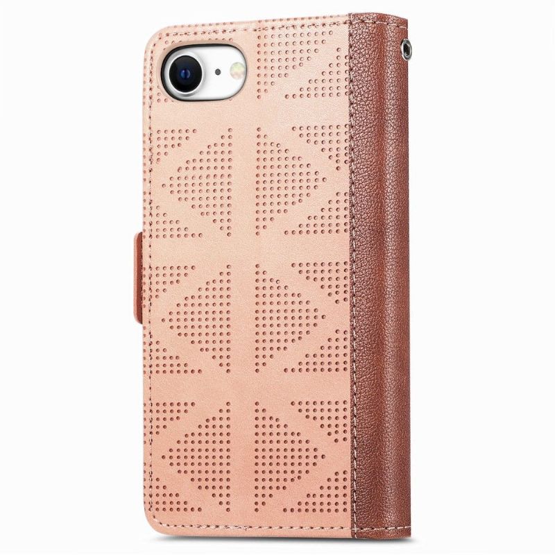 Housse iPhone SE 2022 / 2020 / 8 / 7 simili cuir avec trous