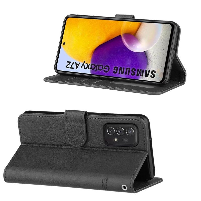 Housse Samsung Galaxy A72 4G / A72 5G Lines Effet Cuir
