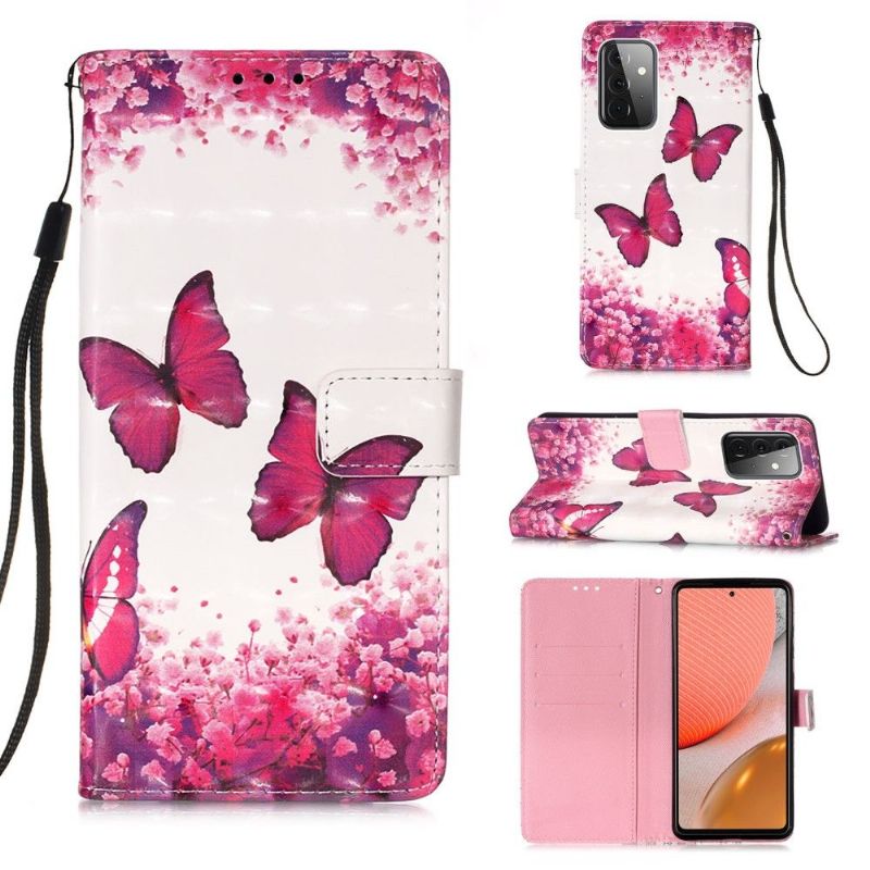 Housse Samsung Galaxy A72 4G / A72 5G Papillons Romance