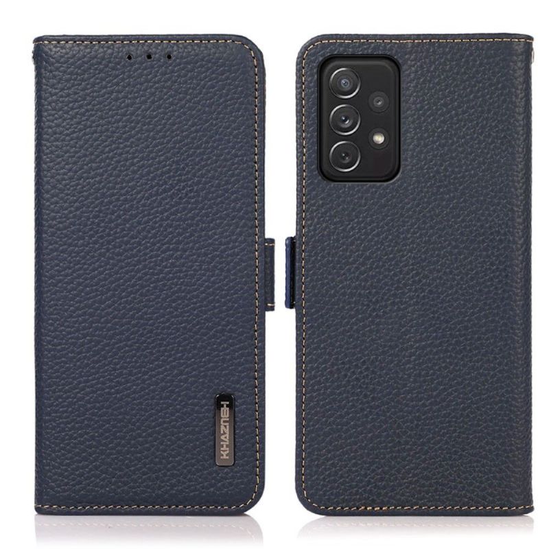Housse Samsung Galaxy A72 5G / A72 4G Cuir Brillant Grainé KHAZNEH