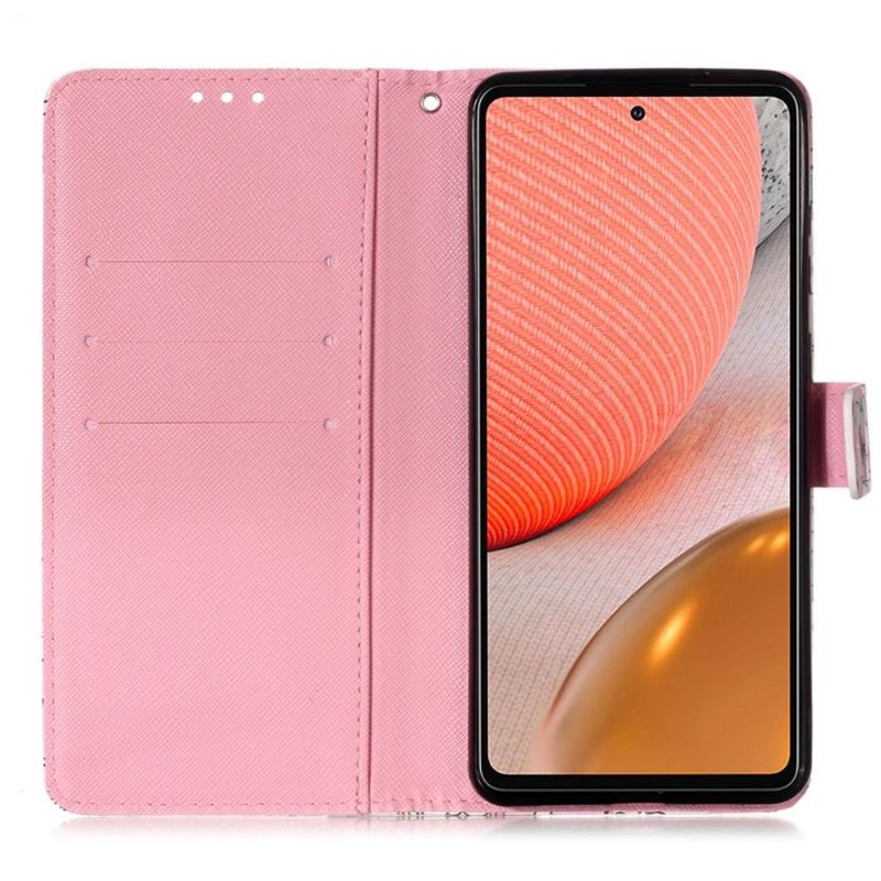 Housse Samsung Galaxy A72 5G / 4G Fleur Rose