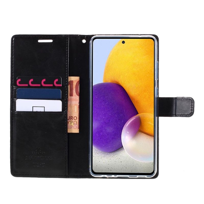 Housse Samsung Galaxy A72 5G / 4G MERCURY Blue Moon effet cuir
