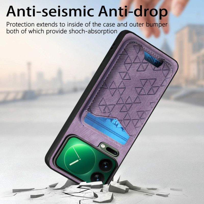 Coque Xiaomi 17 Pro Max Porte-Cartes et Support Ajustable